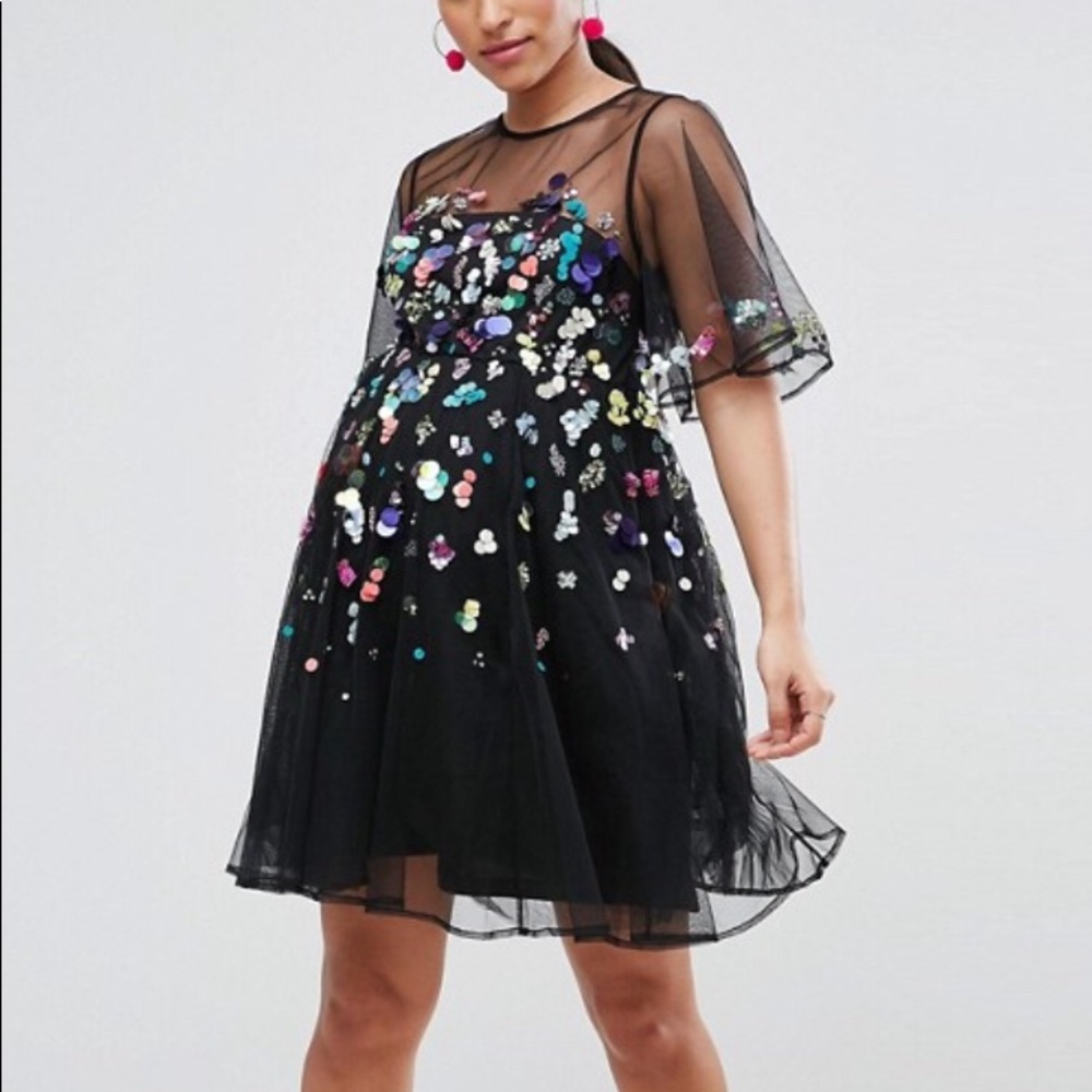 Asos Sequin Maternity dress size 10